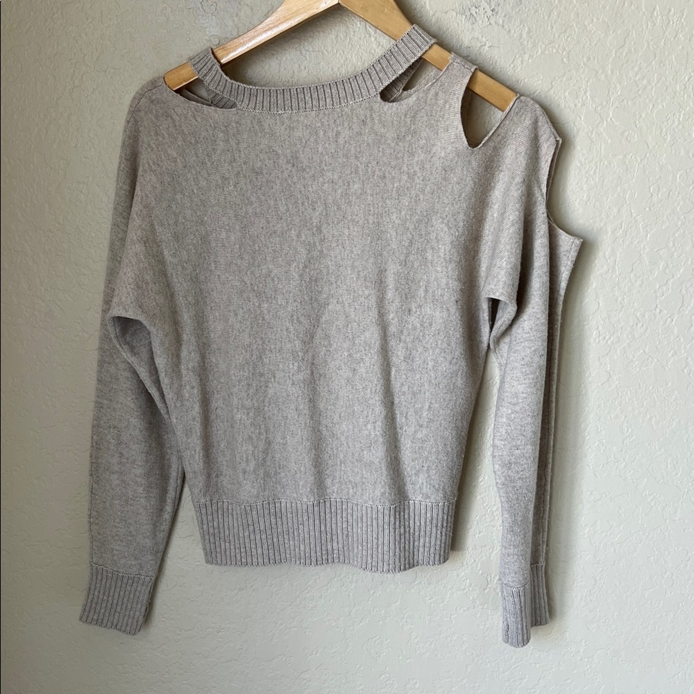 N:philanthropy beige wool cashmere cutout sweater - Picture 7 of 8